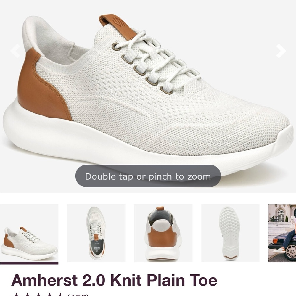 Johnston & Murphy Amherst 2.0 Knit Plain Toe Sneakers, 13